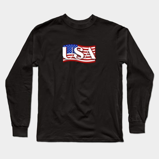 USA flag gift Long Sleeve T-Shirt by Whisky1111